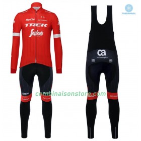 Maillot Cyclisme Hiver + Collant à Bretelles 2018 Trek-Segafredo N001